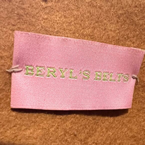 Vintage Beryl's Belts Brown Ruffled To Market Handbag Cottage Core Grandma Vibe - Picture 5 of 6